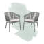 Chaise de patio avec coussin Rope