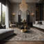 Tapis gris soyeux et moelleux-100902211