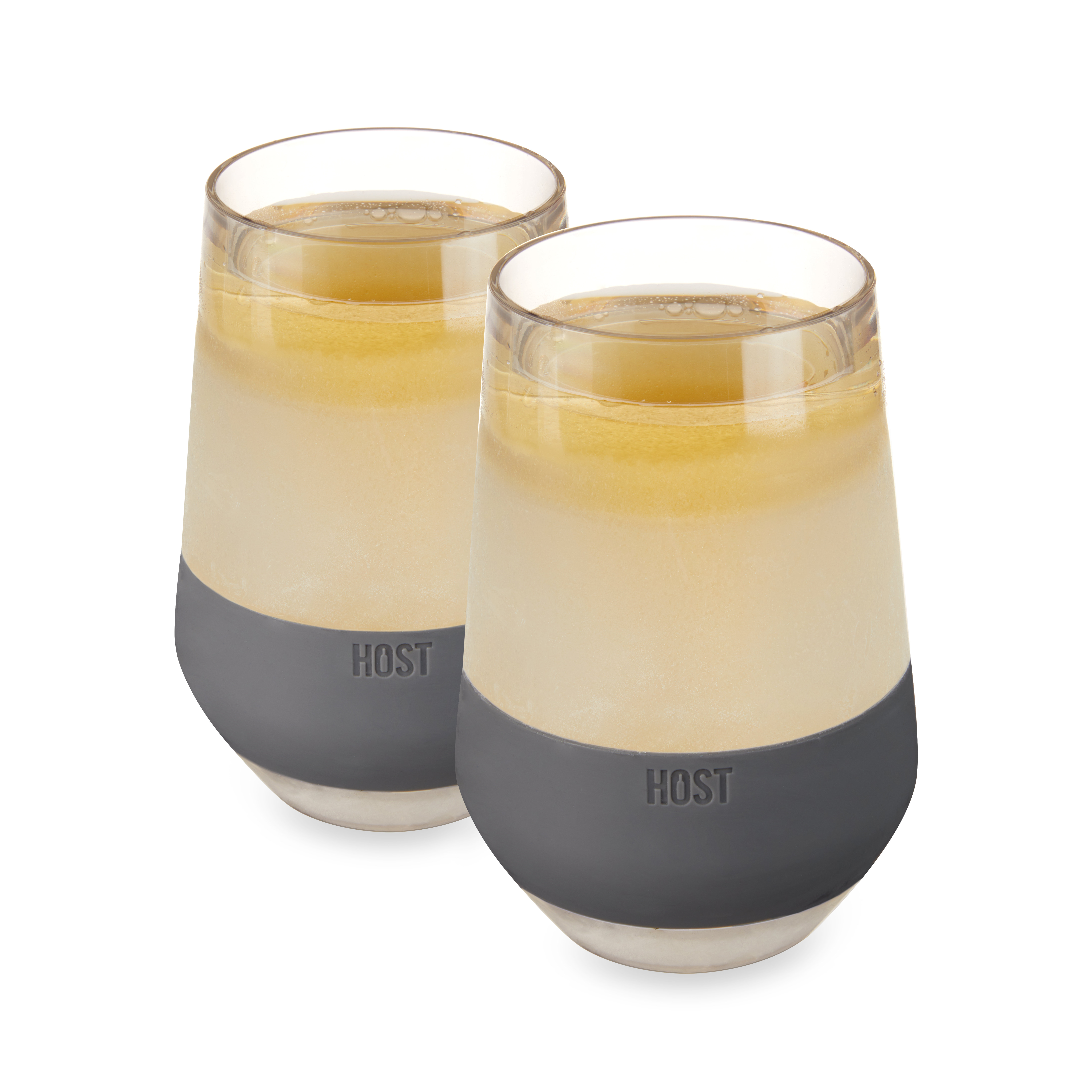 Viski Double Walled Cocktail Glasses - Insulated Martini Glasses with Cut Crystal Design - Dishwasher Safe Borosilicate Glass 8.5oz Set of 2