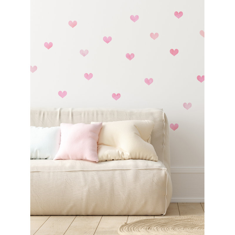 Autocollants en vinyle aquarelle, Rose tendre