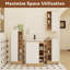 Ensemble de meuble-lavabo 4 pièces en chêne clair avec lavabo en céramique à bord mince, ensemble de meuble-lavabo avec armoires de rangement, panneaux de porte bicolores, ensemble KD