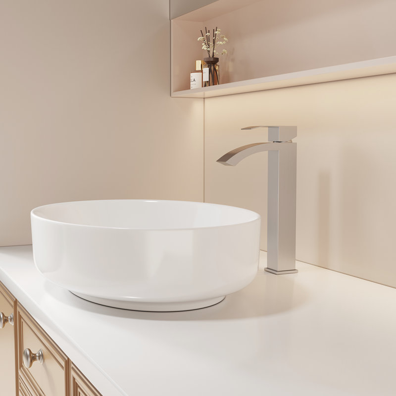 Brushed Nickel Bathroom Sink Faucet - 6.25" Depth, Stain-, Ss304, Water Lines, Ceramic Cartridge Valve 1.97" Package Height, Stain , Single Handle,