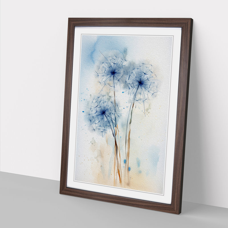 Single Picture Frame Print on Wood, 34cm H x 25cm W, Walnut Framed