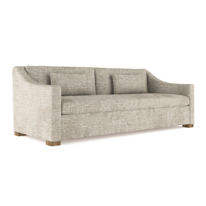 Canapé Crosby, H 32,5 po x l 84 po x P 43 po, Patiné, Velours écrasé huître