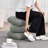 Upholstered Swivel Footrest Round Accent Ottoman-118698243