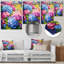 Décoration murale symphonique rose et bleu en hortensia-33075828