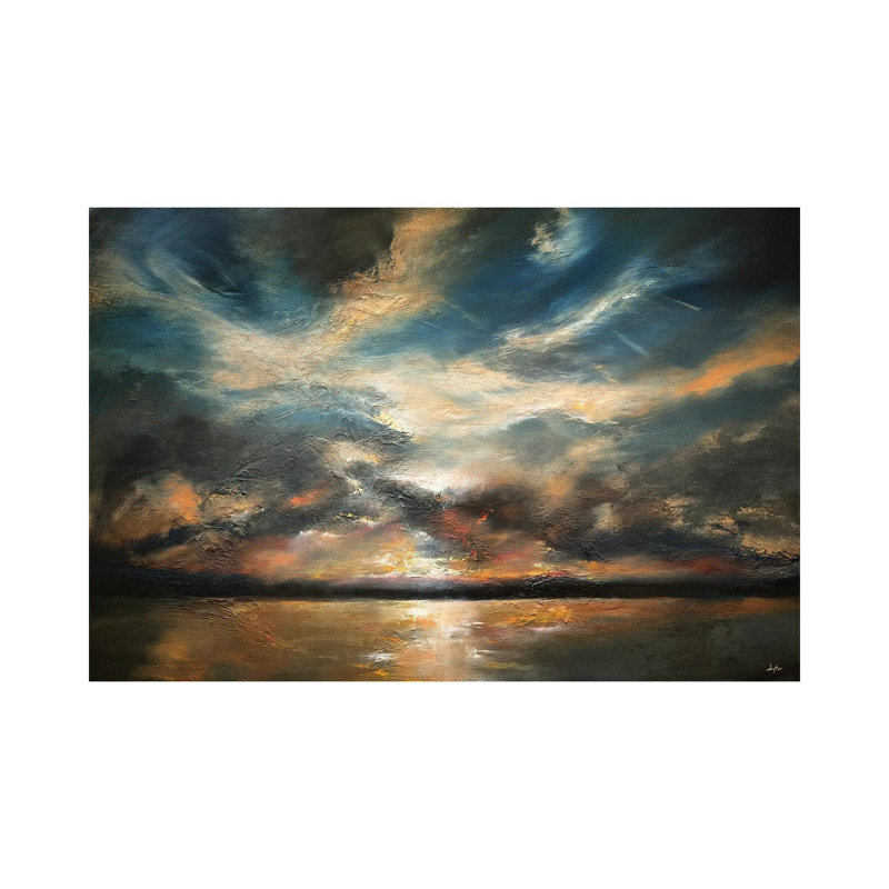 All That's Beautiful Drifts Away by Christopher Lyter - Painting on Canvas, 66.04cm H x 101.6cm W x 1.91cm D, Wrapped Canvas