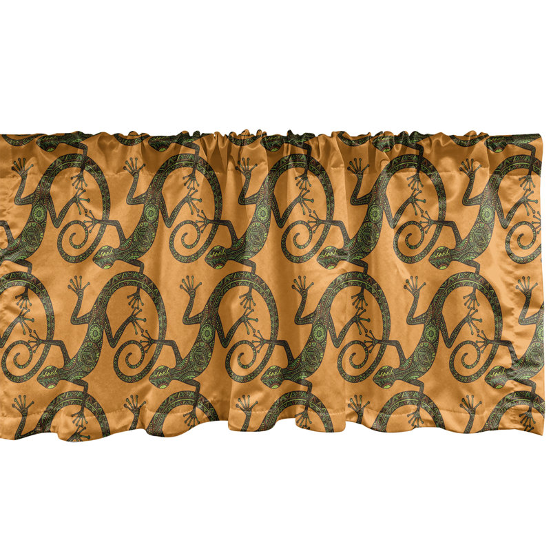 Ensemble de 2 cantonnières à motif de fleurs de pivoines Ambesonne, L 54 po x L 18 po