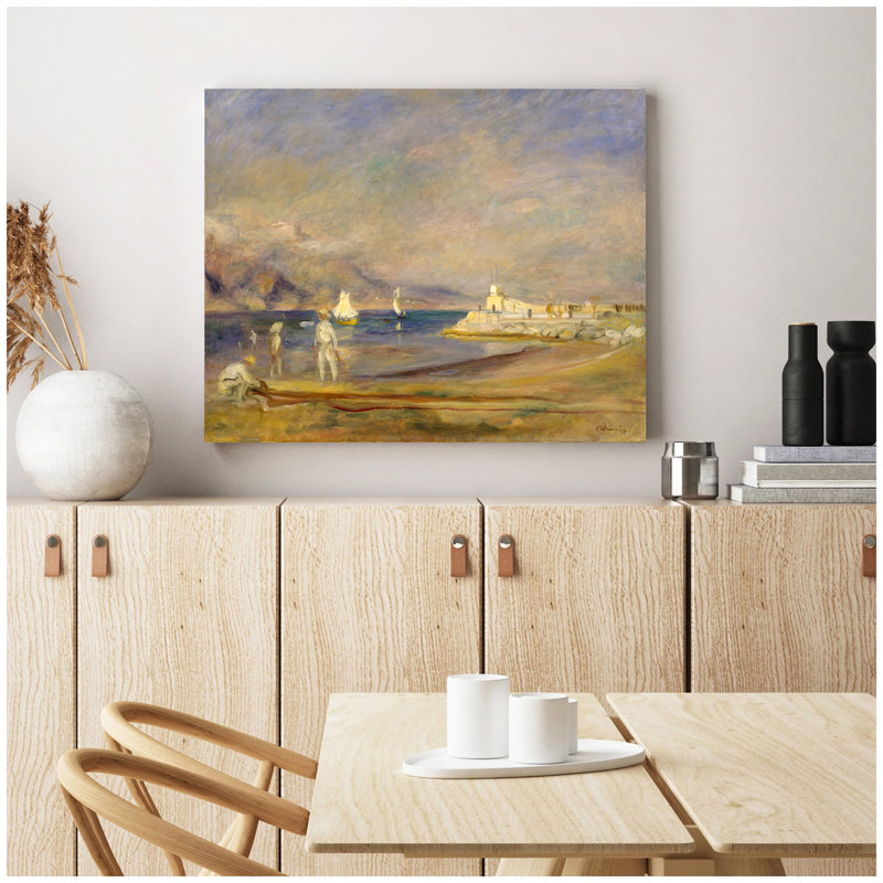 «St. Tropez» par Pierre-Auguste Renoir, reproduction d'art sur toile, estampe numérique, H 36 po x l 45 po