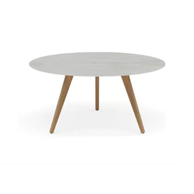 Aluminum Alloy Waterproof Patio Table Round Metal Outdoor Dining Table , 39.37'' in. W 39.37'' in. D