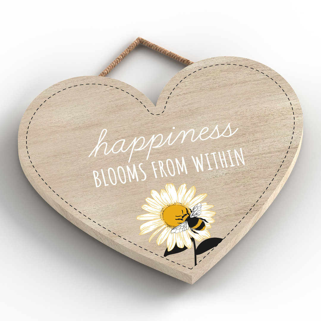 Bee Happiness Blooms from Within Wall Décor