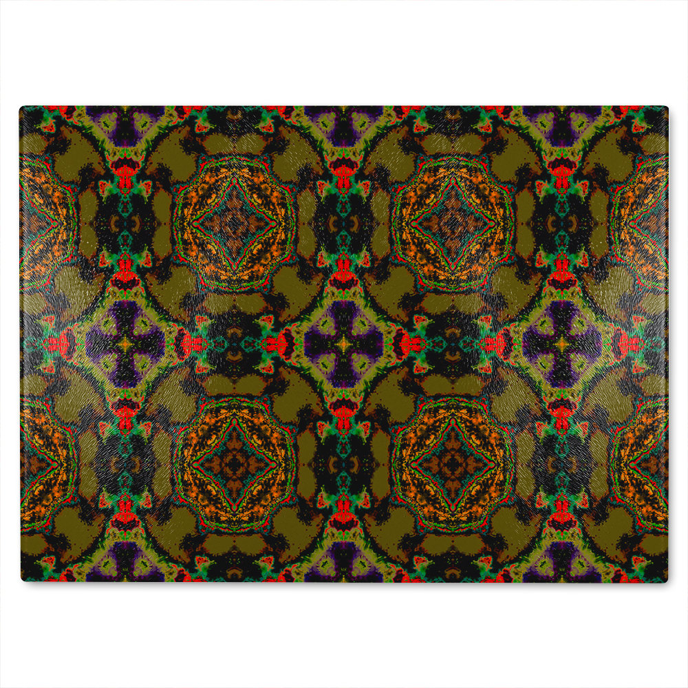 Pakistan Mosaic Paint Glass Chopping Board