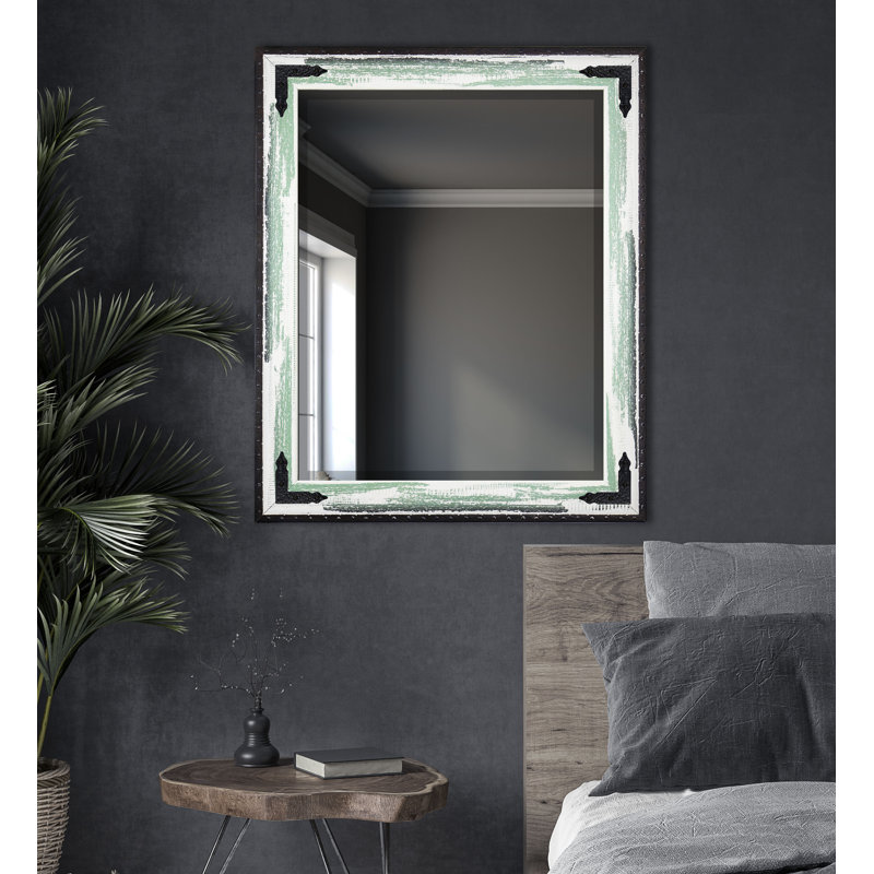 Miroir d'appoint mural, 32,5 po x 26,5 po, Écume de mer