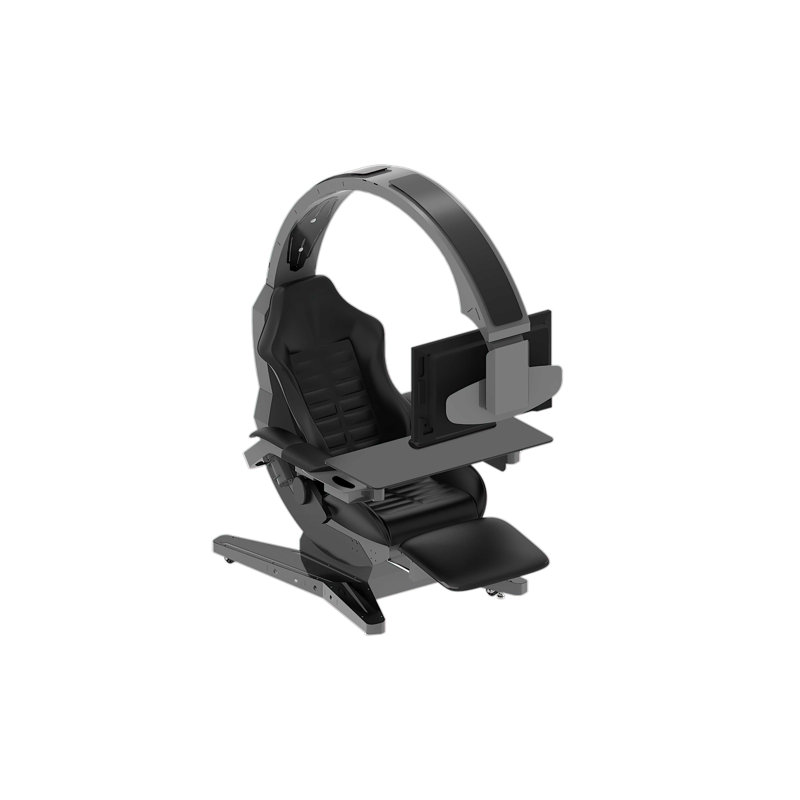 Fauteuil inclinable, ergonomique, pivotant et réglable Jubilee, Gris / noir