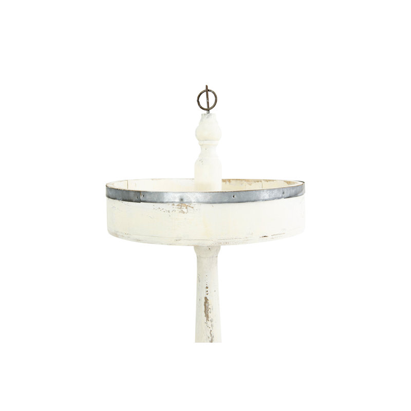 Norah Decorative Wood & Tin 3 Tier Tray, Off-White