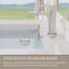 Meuble-lavabo flottant 42 po avec lavabo, meuble-lavabo mural moderne avec lavabo à surface solide et tiroirs à fermeture en douceur 42 po