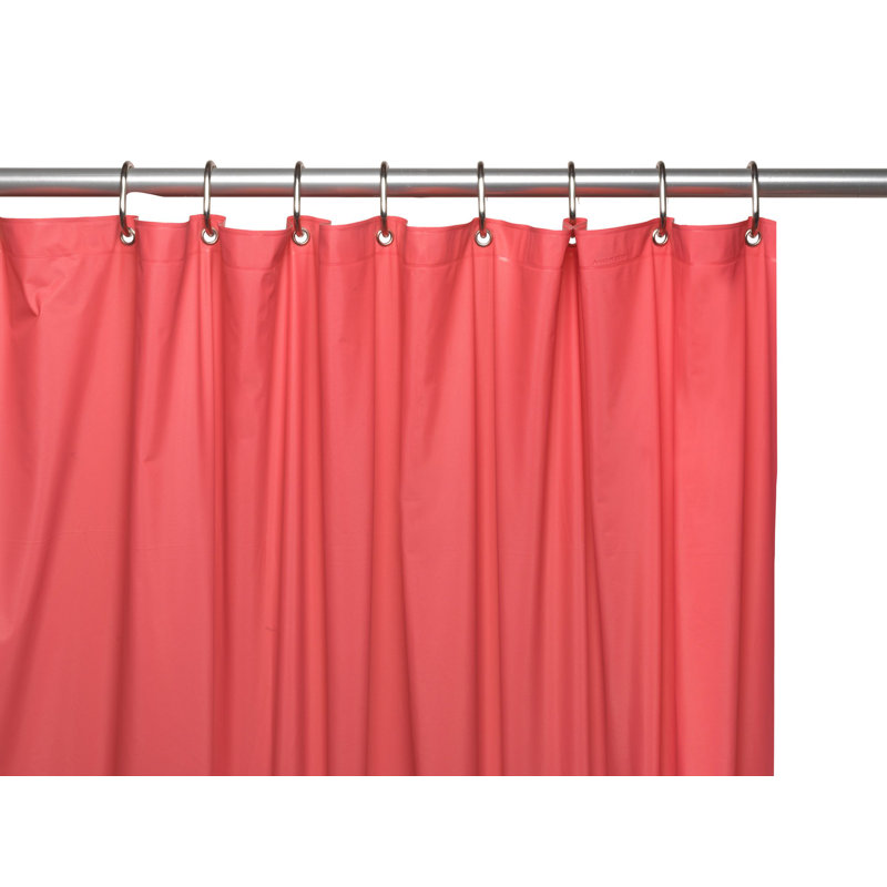 Doublure de douche simple en vinyle magnétisé robuste Ianthe, Rose, 72" H x 70" W