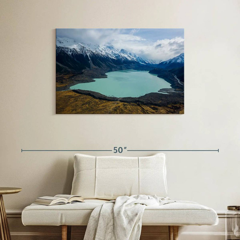 Ravi tranquille, lac Tasman, H 26 po x l 39 po