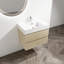 Meuble-lavabo moderne 30 po avec lavabo en résine et 2 lavabos étincelants en chêne, 2 tiroirs à fermeture en douceur, moderne, fixation murale-1237685259