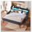 Velvet Upholstered Daybed with Trundle,LED Light ＆ Charging Station