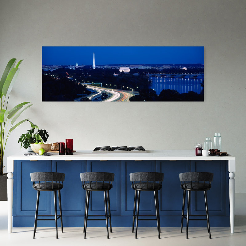Circulation sur la route, Monument de Washington, Washington DC, États-Unis, architecture contemporaine abstraite, art mural