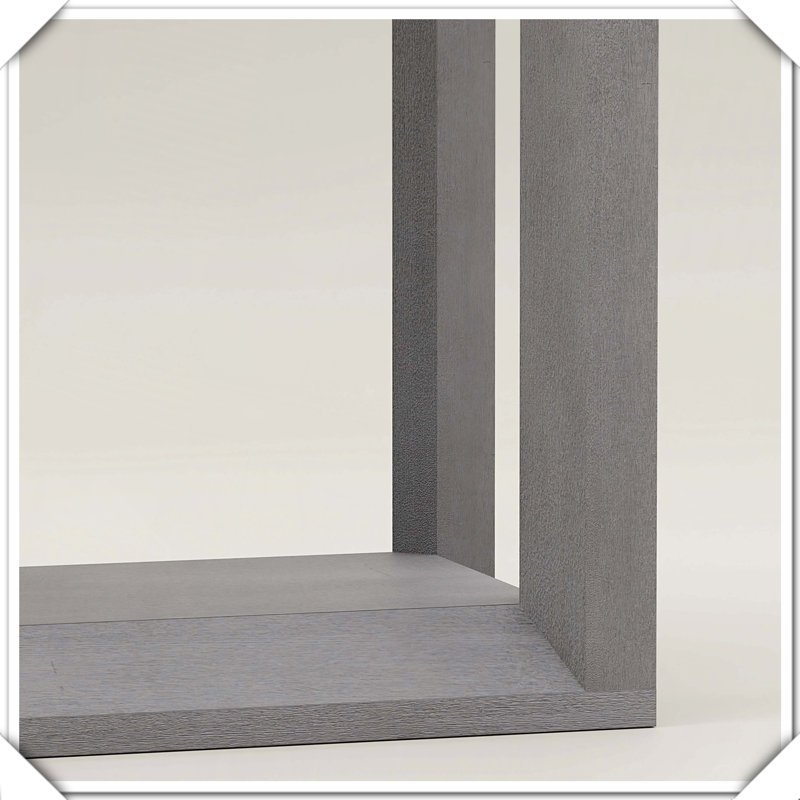 Canapé-lit rectangulaire en placage de bois massif, Gris