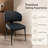 Dining Chairs Set of 2 Modern Soft Linen Farmhouse Dining Room Chair, Black-38812766