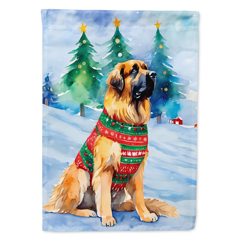 Double Sided Polyester Christmas, 15.5" H x 11.25" W
