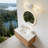 Modern Chrome Bathroom Vanity Light Fixture With Threaded Glass Shade, Up And Down Wall Sconce For Bathroom, Living Room, Hallway, Kitchen-2035916560