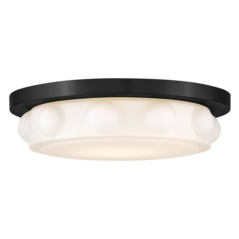 Plafonnier encastré Hinkley Zoey, Noir, H 3,5 po x l 14 po x P 14 po
