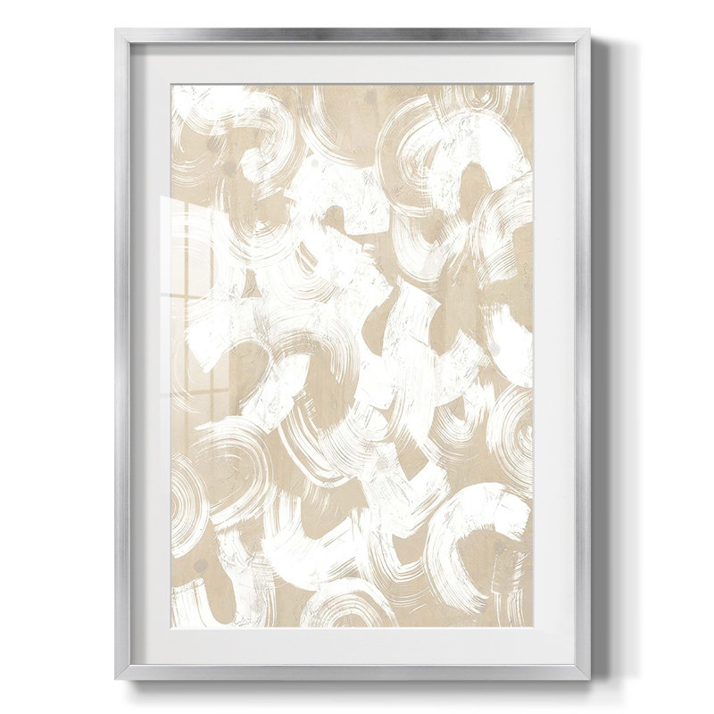 Swish Stone I -Framed Print, 25.5" H x 17.5" W, Silver