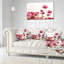 Coussin lombaire à fleurs en cosmos floral au coucher de soleil