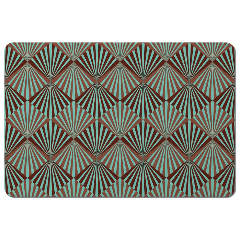 Shawnda Polyester, Wood Abstract Rectangle Placemat