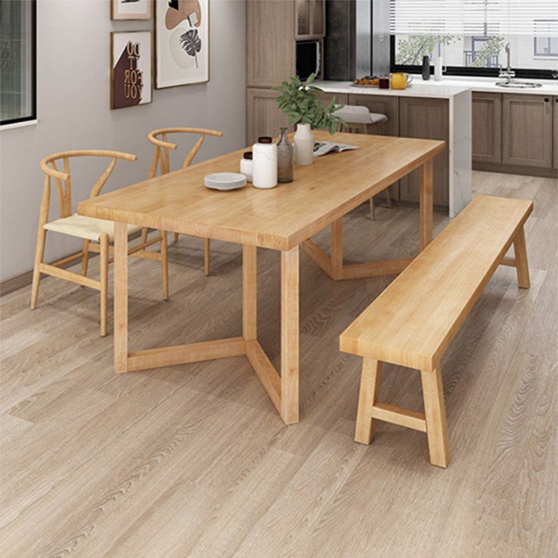Ensemble de tables haut de gamme en bois massif, H 29,52 po x L 55,11 po x l 27,55 po