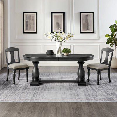 Ensemble de 2 chaises de salle à manger rembourrées avec cadre en bois