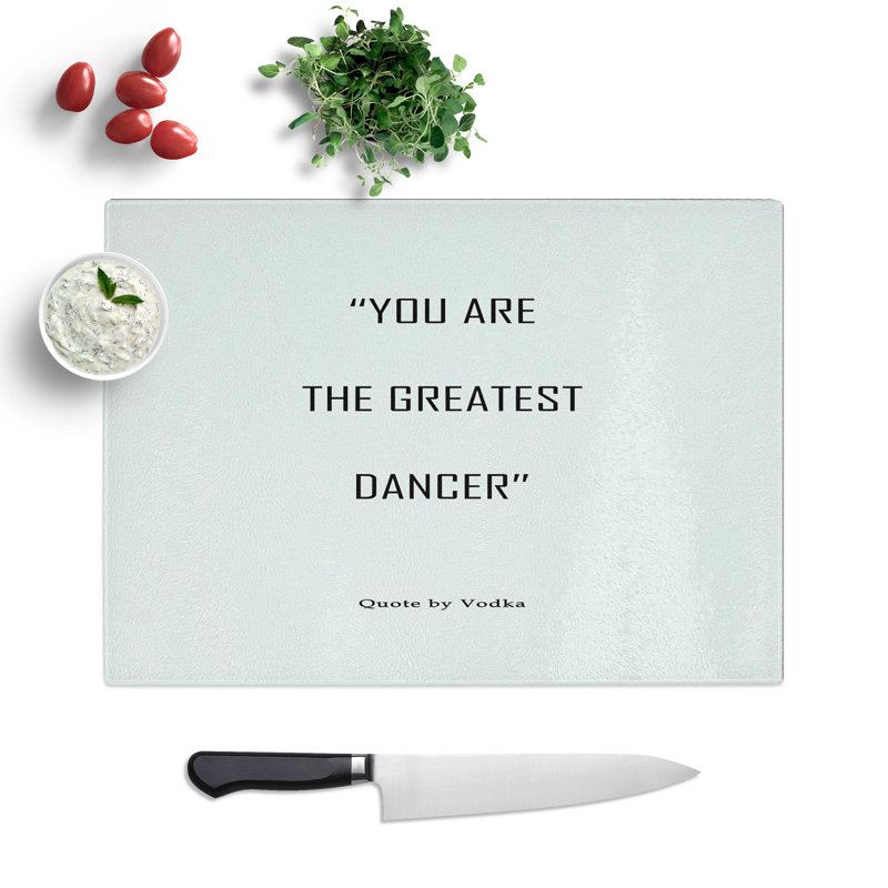 Greatest Dancer Typography Chopping Board, 0.4cm H x 20cm W x 28.5cm L