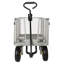 Chariot de jardin 4 en 1 en acier robuste avec doublure amovible, wagon utilitaire de 880 lb avec panneaux latéraux en filet et plateau amovible pour l'aménagement extérieur-126257617
