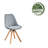 17.72'' H Velvet Upholstered Beech Side Chair-58375558