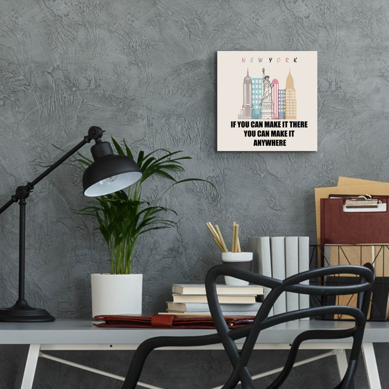 «If You Can Make It There You Can Make It N'importe Où» par Mark Ashkenazi, H 12 po x l 12 po x P 0,13 po