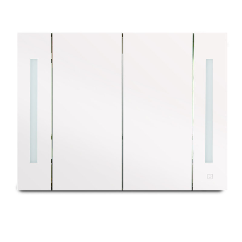 W 600mm H Surface Framed Medicine Cabinet Mirror Adjustable