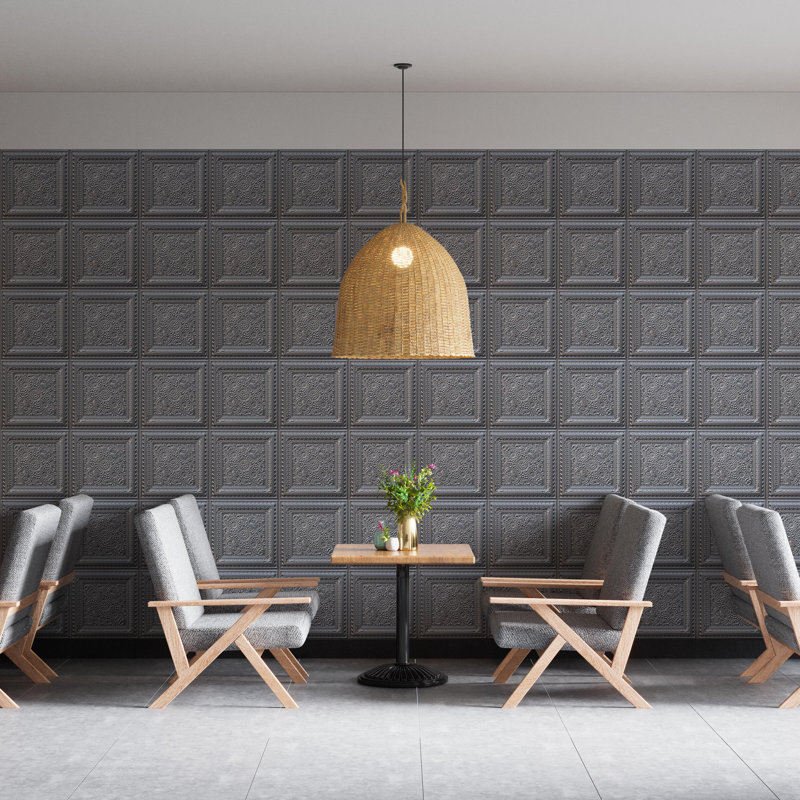 Carreau de plafond en PVC argenté 2 pi x 2 pi Falkirk Perth