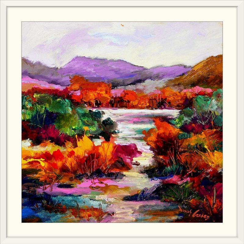 «Croton-on-Hudson» par Aniesa, reproduction d'art, H 24 po x l 24 po x P 1,5 po, Toile