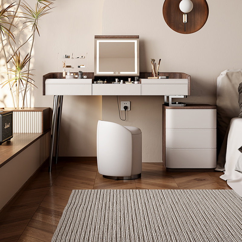Commode à clapet simple en bois massif