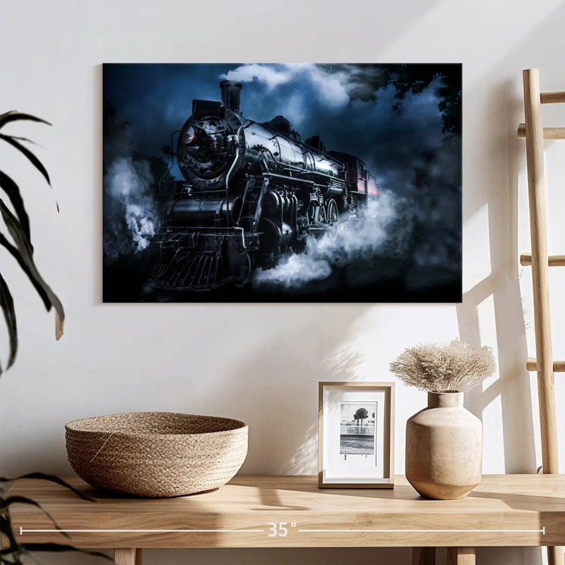 Mehar Dark Steam Train, 16'' H x 24'' W