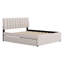 Lit plateforme tapissier avec lit gigogne-663889509