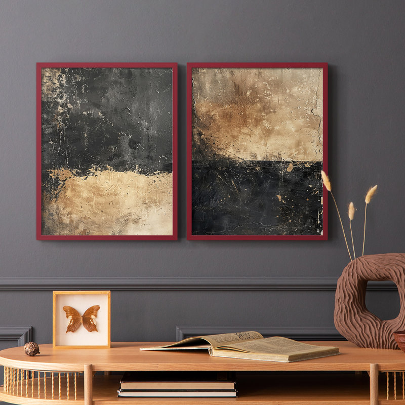 ABSTRACT Series CCCCXXI - Impression encadrée de qualité supérieure - prête à être accrochée - aucun clou requis - aucun clou requis