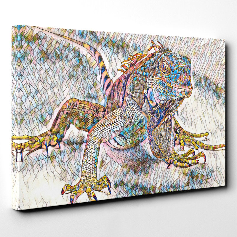 Iguana Lizard 2 - Wrapped Canvas, 40cm H x 60cm W
