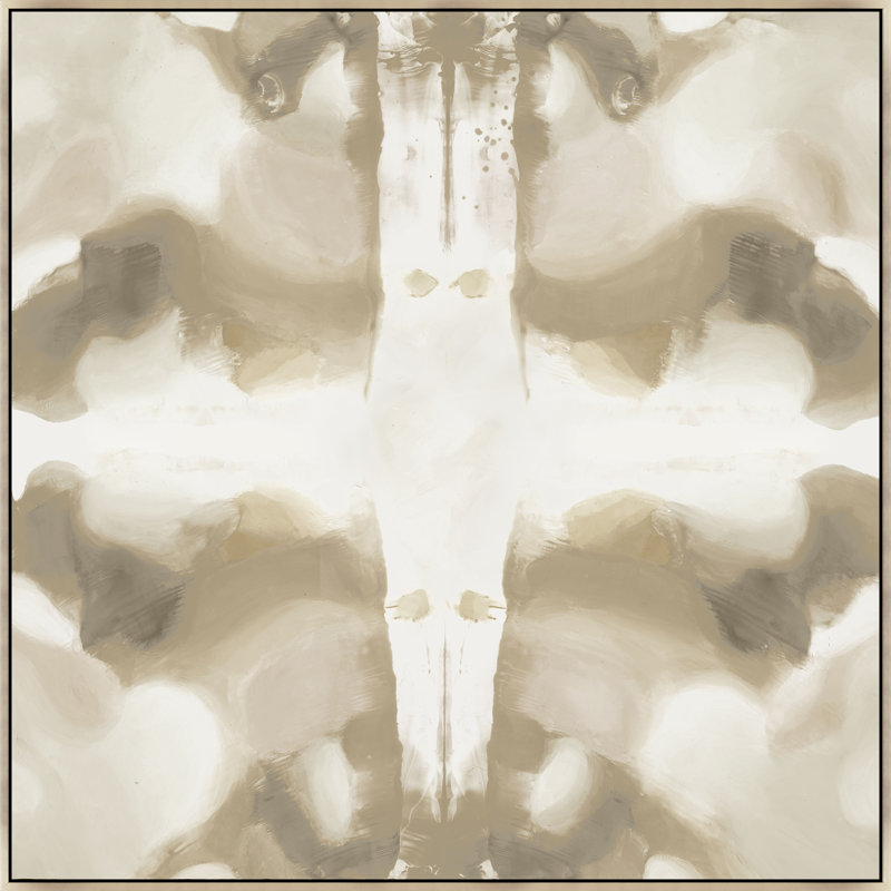 «Decalcomanie I» par Giselle Kelly, peinture sur toile, H 31,5 po x l 31,5 po, Image gel brossé