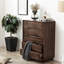 Commode d'appoint simple en noyer noir