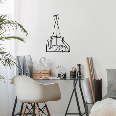 Stylish Black Metal Wall Accessory, 16.5 x 27.2 inches | 100% Durable Metal with 0.06 inches Thickness | Perfect for Home Decor, Living Room & Office Wall Art | Easy to Hang, Modern & Elegant Design
